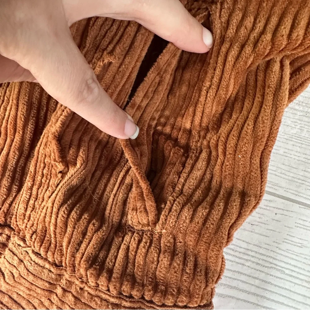 POL Women's Oversized Patchwork Corduroy Camo Y2K Jacket Inside Pockets Size S/M - Picture 6 of 16